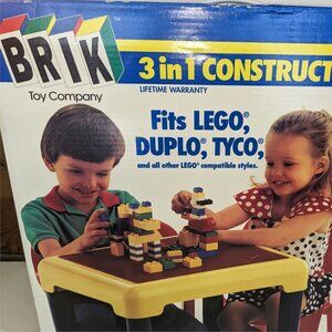 Brik 3 in 1 Construction Table Fits LEGO, Duplo, Tyco